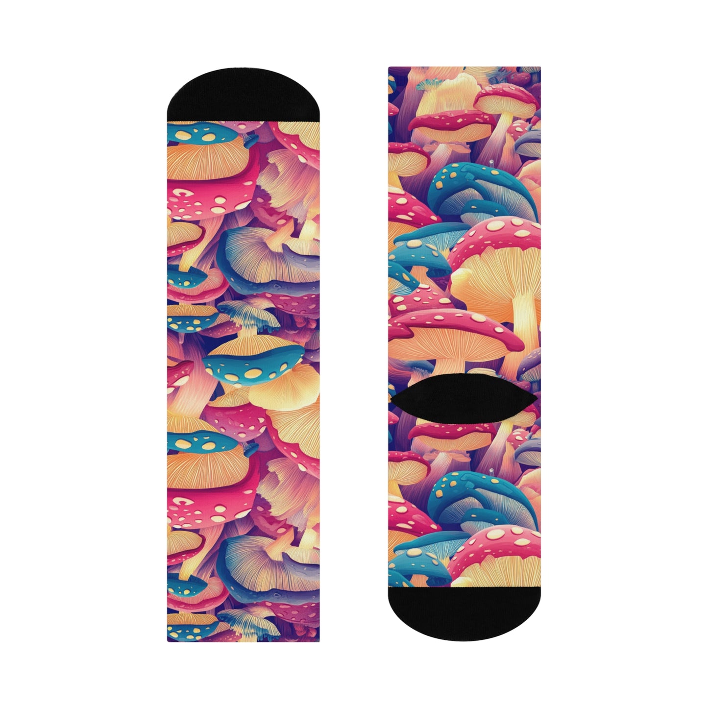 Mushroom Cushioned Crew Socks | Psychedelic 005